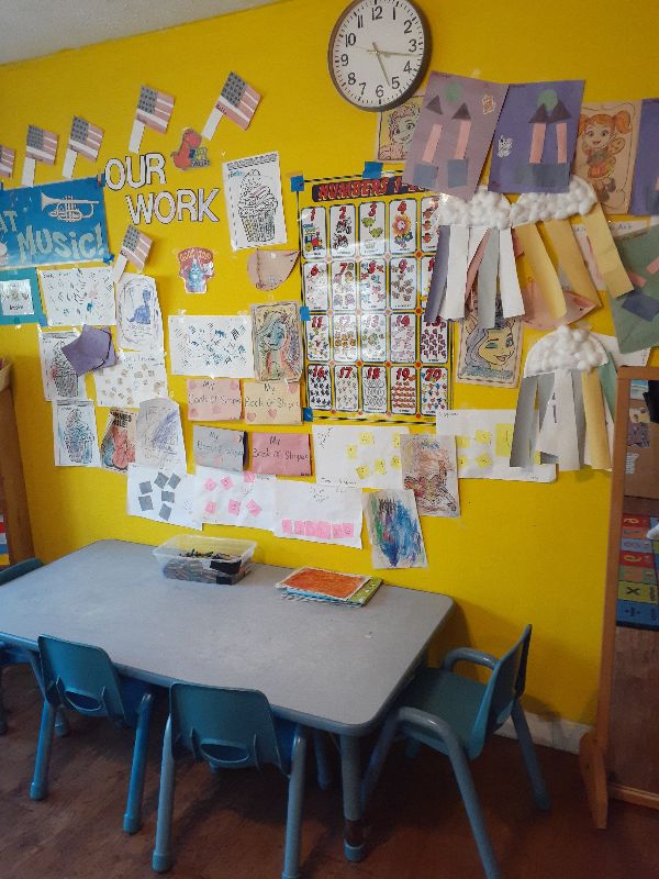 Safe and nurturing Toddler & Preschool classroom environment with age-appropriate materials and caring supervision at Daily Bread Child Care